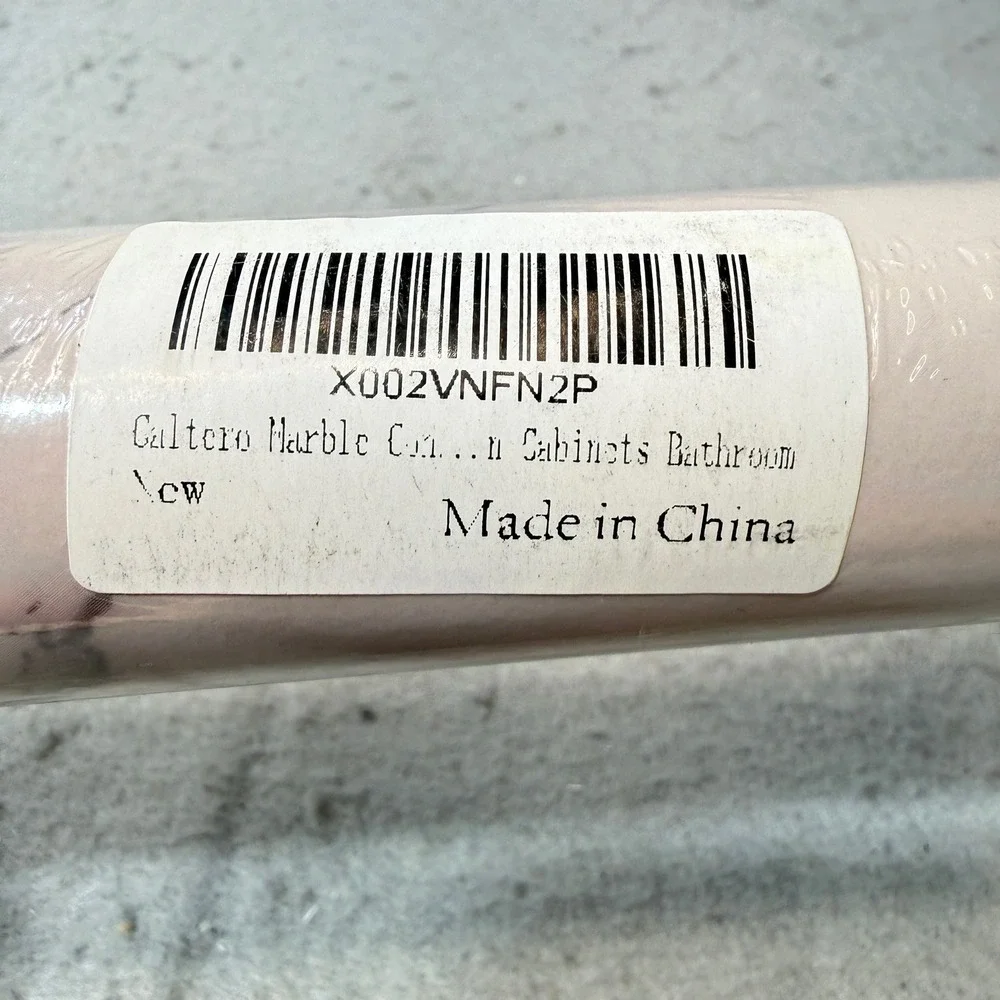 Caltero Marble Contact Paper White Grey New Peel and Stick Waterproof Vinyl Roll